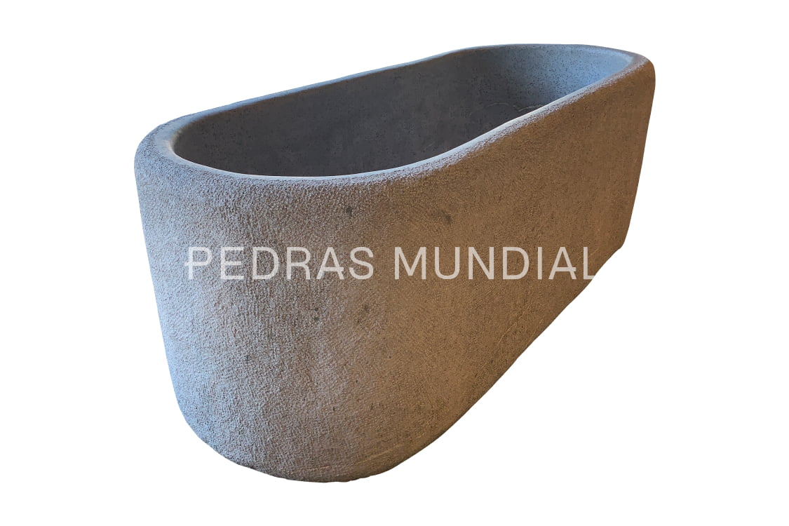 BANHEIRA DE PEDRA 6 Banheira de luxo feita de pedra Apicoada