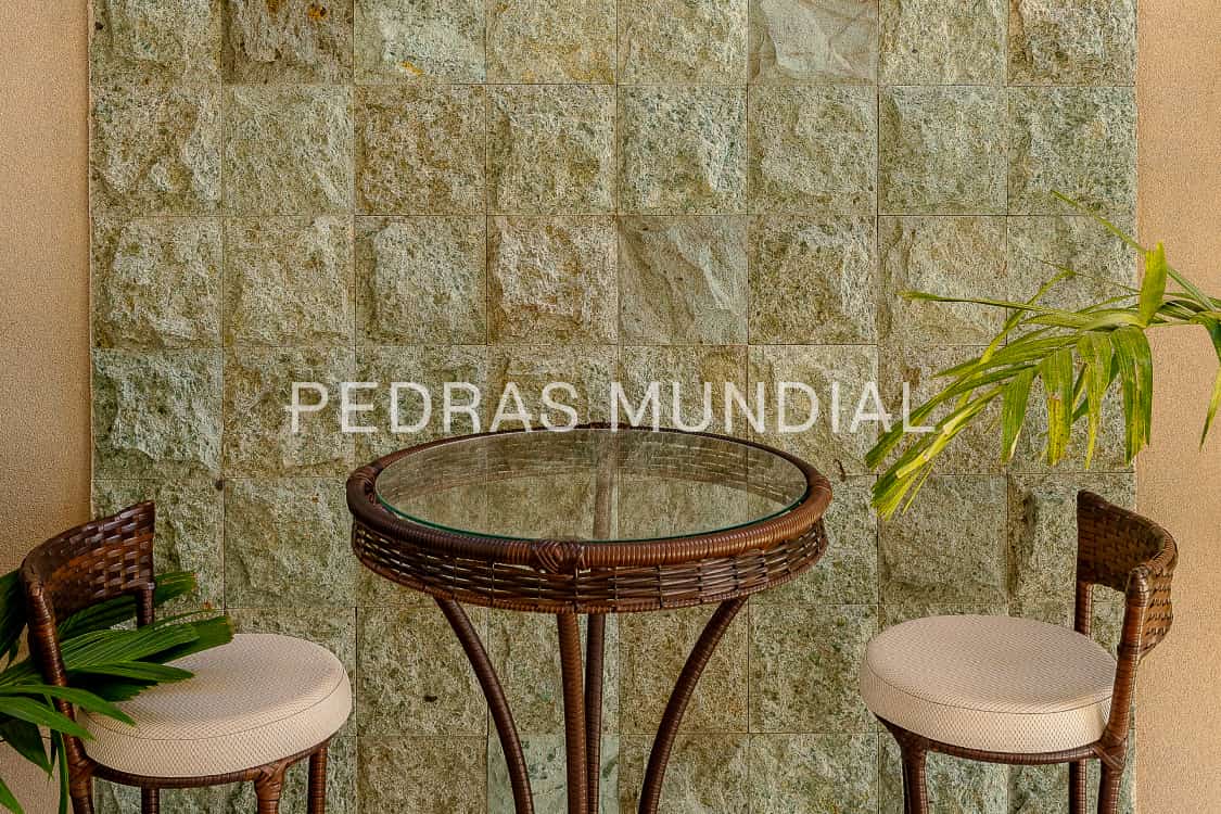 HIJAU RÚSTICA 3 Pedra Hijau para fachada revestimento para parede externa