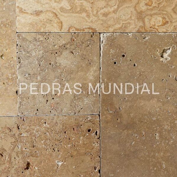 Travertino French Pattern aplicado como mármore para parede