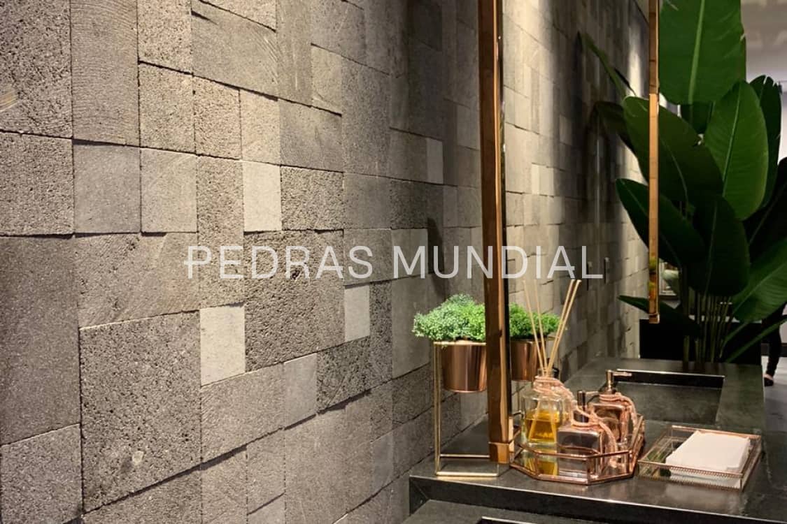 HITAM LISA 5 Revestimento de parede interna com Pedra Hitam Lisa