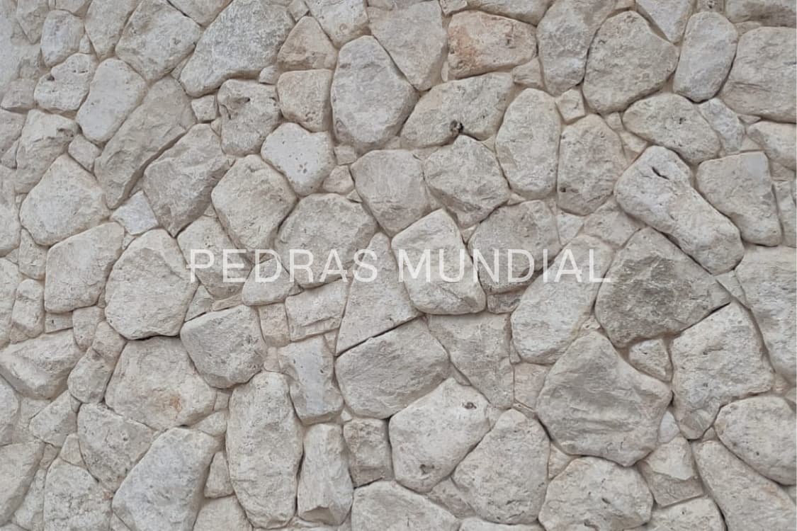 MOLEDO DE TRAVERTINO CREMA ANTICATO 4 Moledo de travertino aplicado como pedra para parede