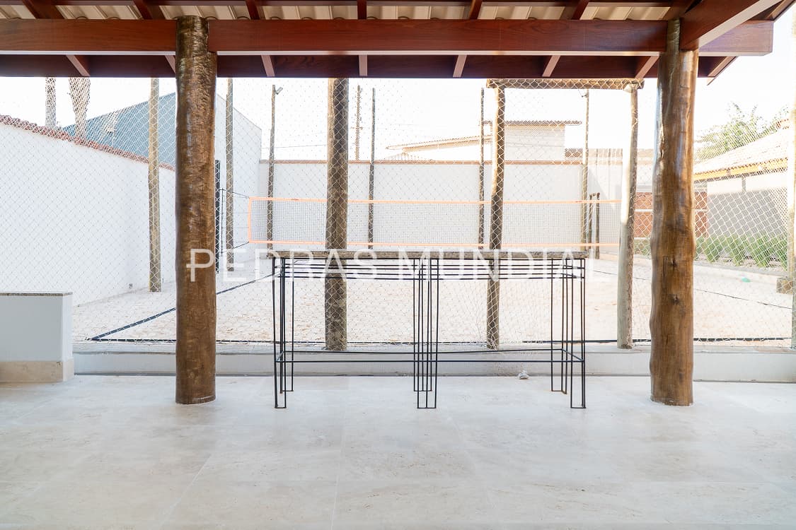 TRAVERTINO ANTICATO LIGHT 3 Aplicação de piso de pedra Travertino Light