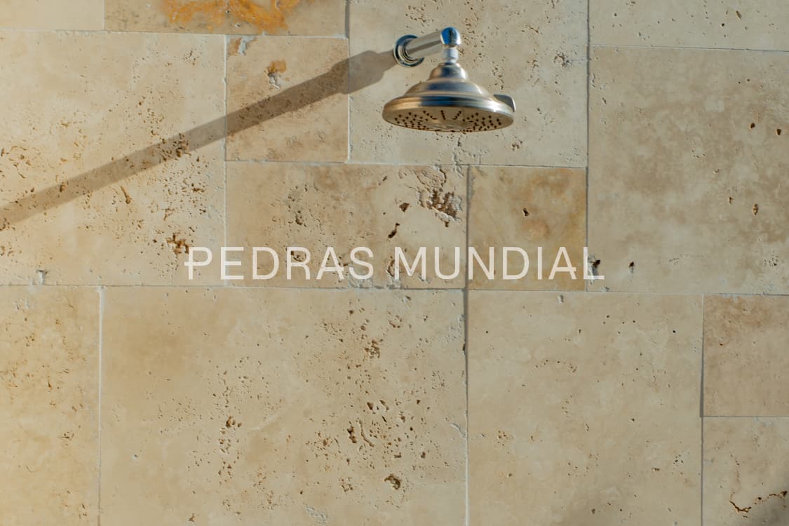 TRAVERTINO FRENCH PATTERN 4 Parede externa com revestimento para parede em Travertino French Pattern
