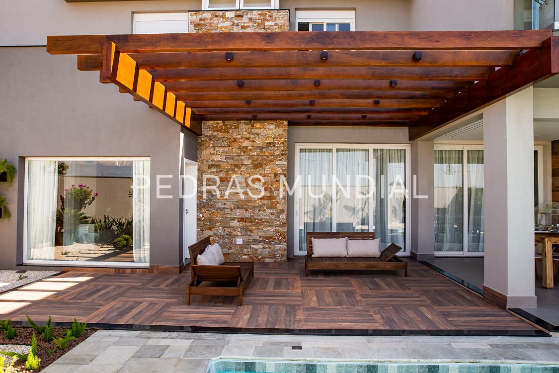 ESPANHA 3 Pedra Espanha aplicada em parede Externa