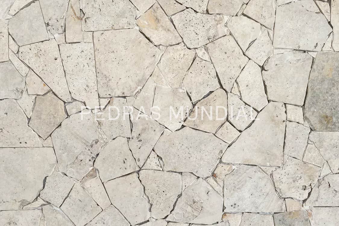 TRAVERTINO ANATÓLIA ORGÂNICO TUMBLED 1 Travertino orgânico como pedra para parede