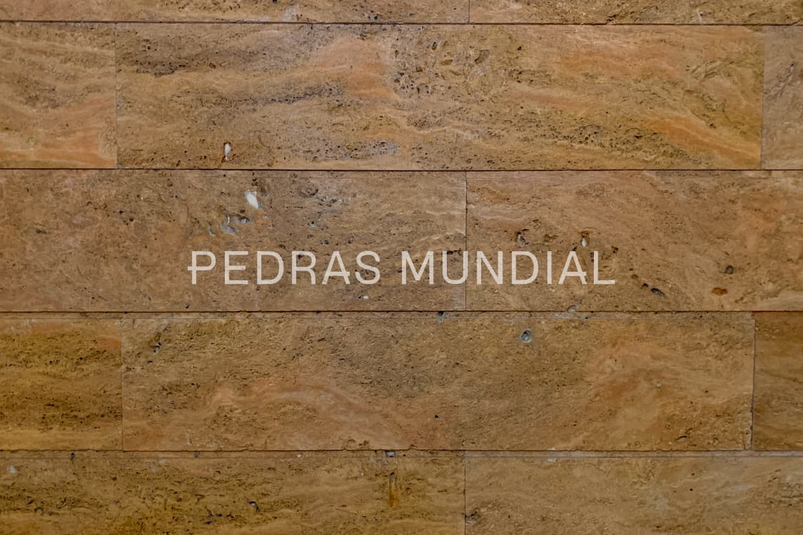 TRAVERTINO ANTIQUE NOCE 1 Travertino Antique Noce revestimento natural para parede