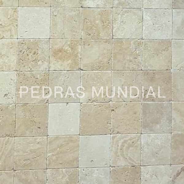 Revestimento de pedra em mármore travertino tumbled antique